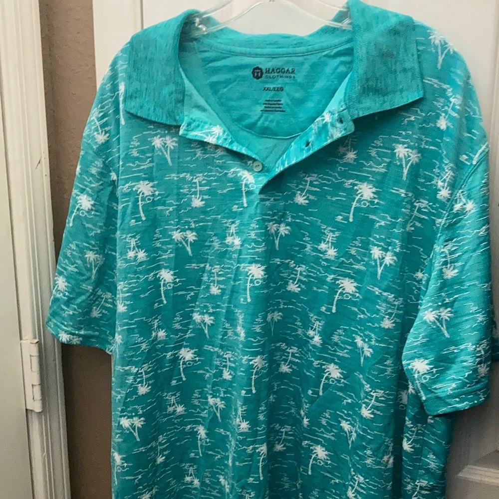 FINAL MARKDOWN Men’s Haggar Palm Tree Polo Shirt (XXL)
